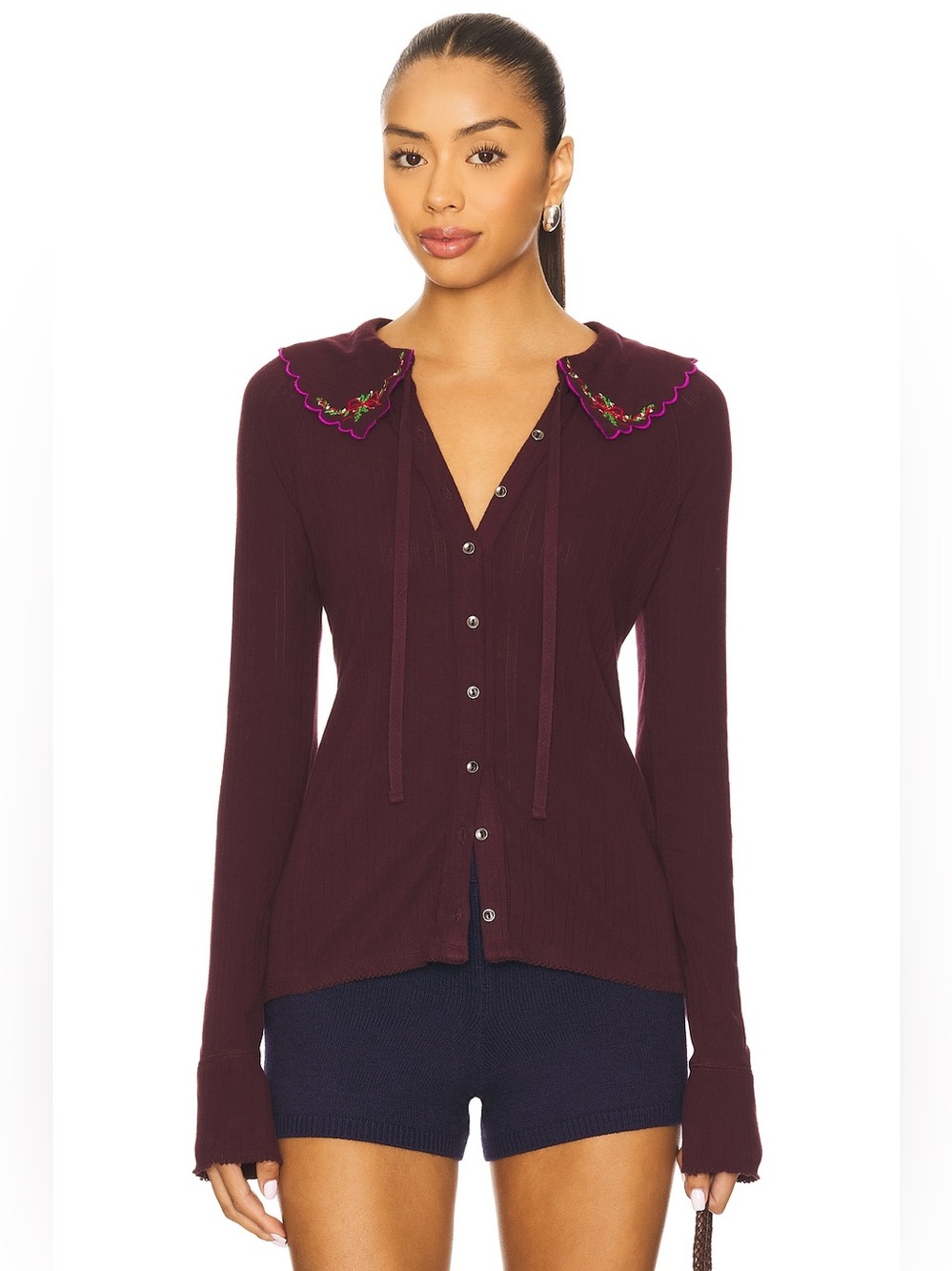 Free People Juniper Long Sleeve in Vintage Grape M